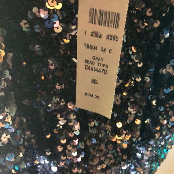 Cache grey sequins top with asymmetrical bottom - Picture 4 of 4